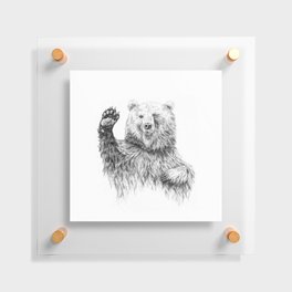 Waving Bear Floating Acrylic Print