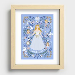 Princess Fairy tale Illustration Recessed Framed Print