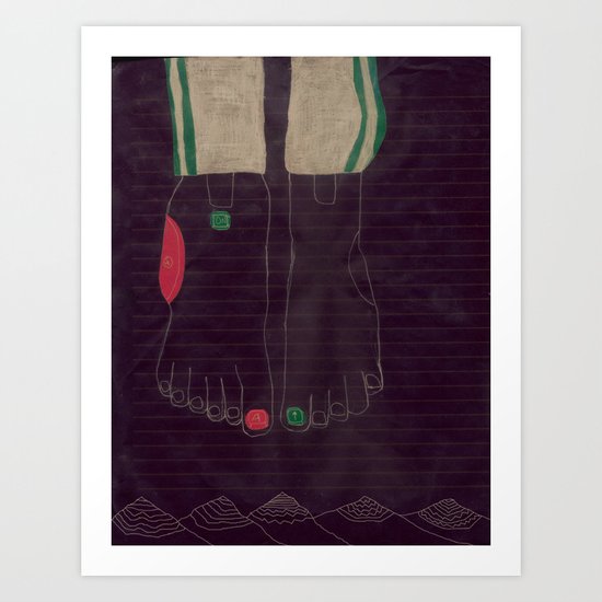 6 finger Art Print