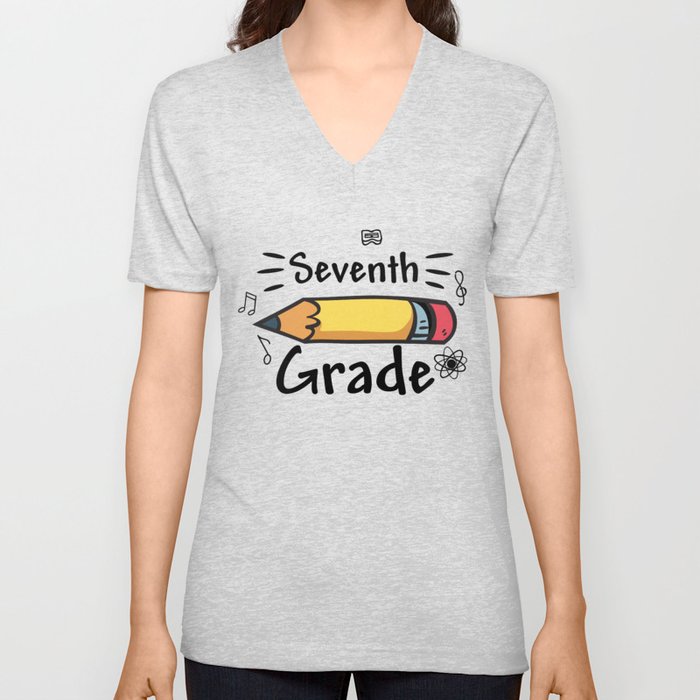 Seventh Grade Pencil V Neck T Shirt
