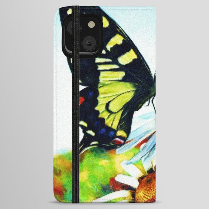 Butterflies and Daisies iPhone Wallet Case