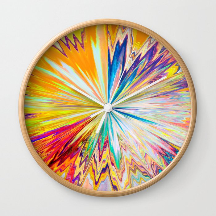 Rainbow Explosion Wall Clock