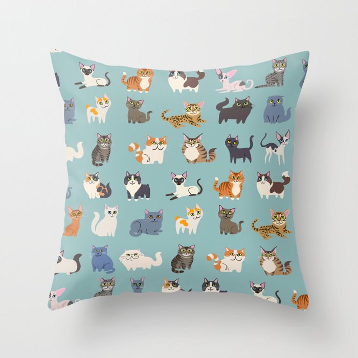 throw pillows with cats on them