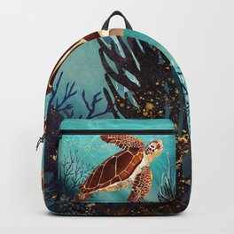Metallic Sea Turtle Backpack