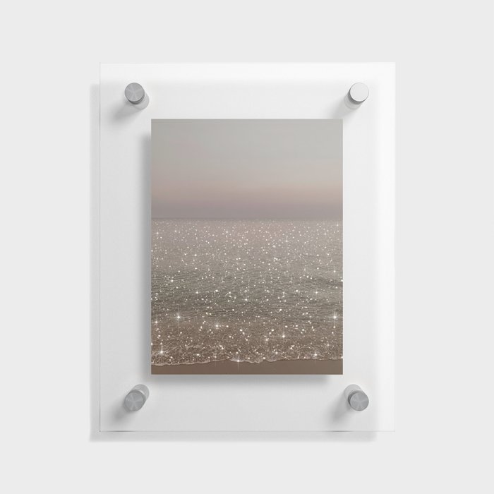 Beach Ocean Glitter Floating Acrylic Print