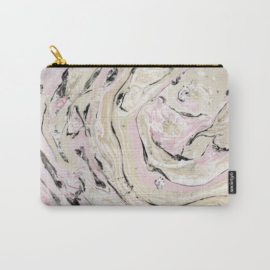 Pink and gold marble Carry-All Pouch