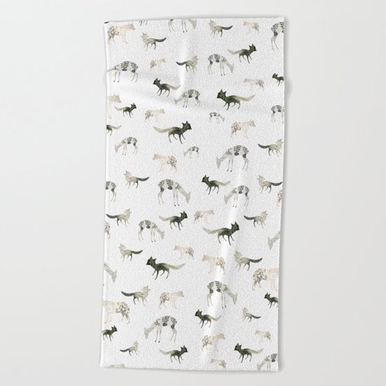 Paper Animals Beach Towel