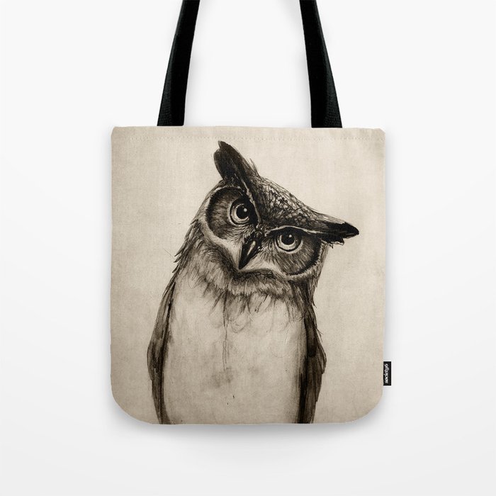 Owl Sketch Tote Bag
