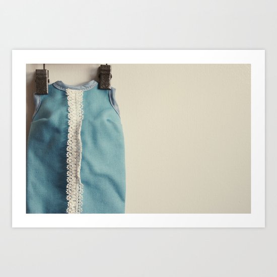 Doll Closet Series - Blue Dress Art Print