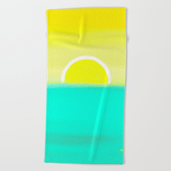Birthday Yellow Beach Towel