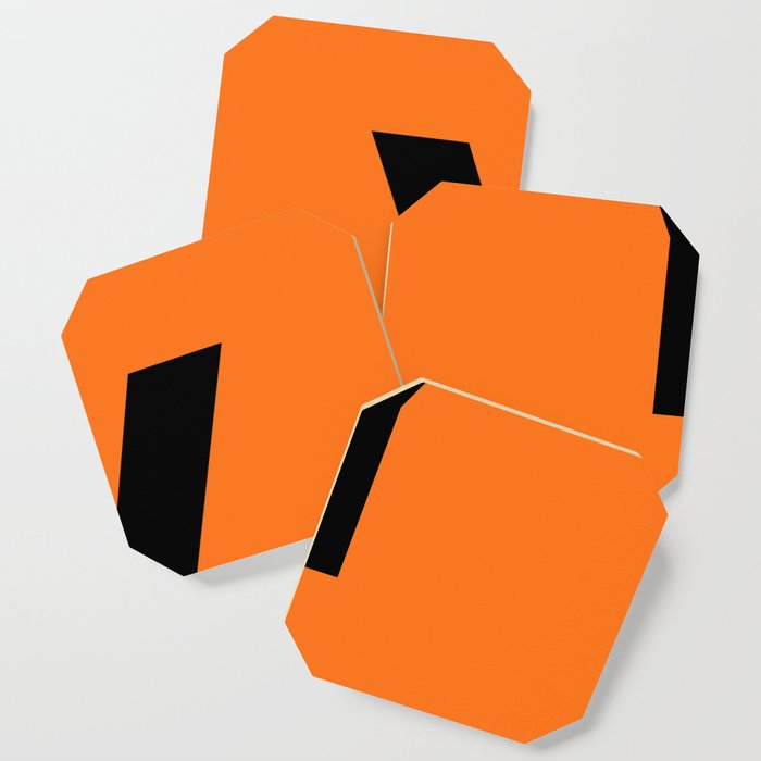 Letter Y (Black & Orange) Coaster