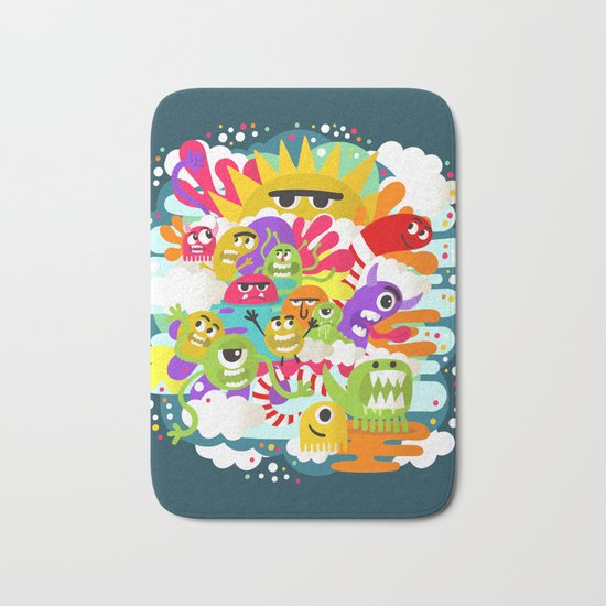 Monster Sunshine Friends Bath Mat
