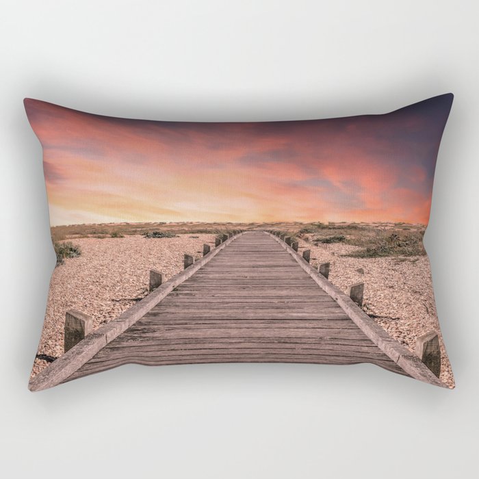 Sunset at Dungeness Rectangular Pillow