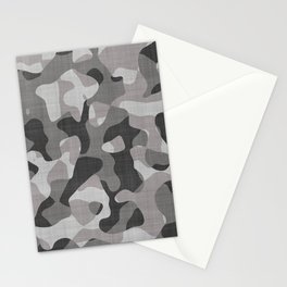 Black And White Camouflage Military Pattern Stationery Card