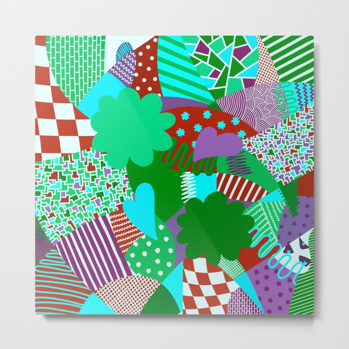 Geometric pattern collage 10 Metal Print