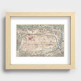 Map of Kyoto (1863) by Takebara Kahei Recessed Framed Print