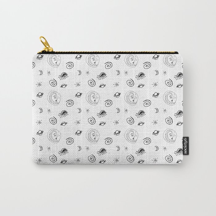 Space Girl - Black and White Carry-All Pouch