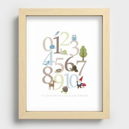 Woodland Numbers Recessed Framed Print
