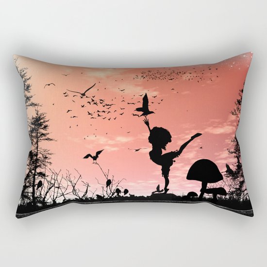Dancing with the birds Rectangular Pillow