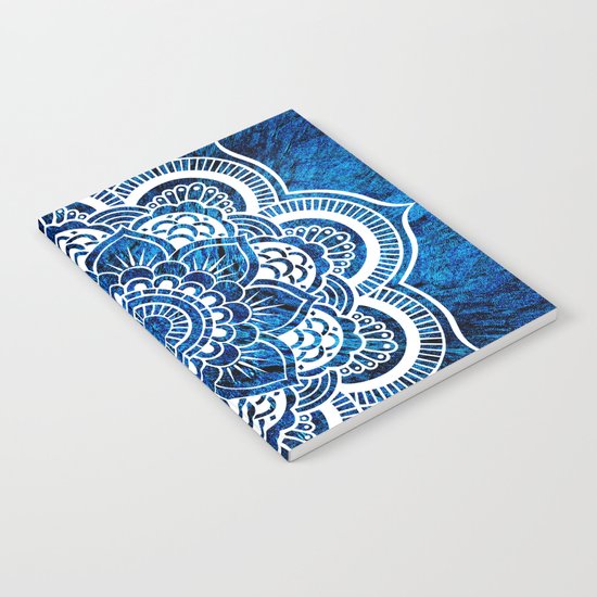 Mandala Cerulean Blue Colorburst Notebook