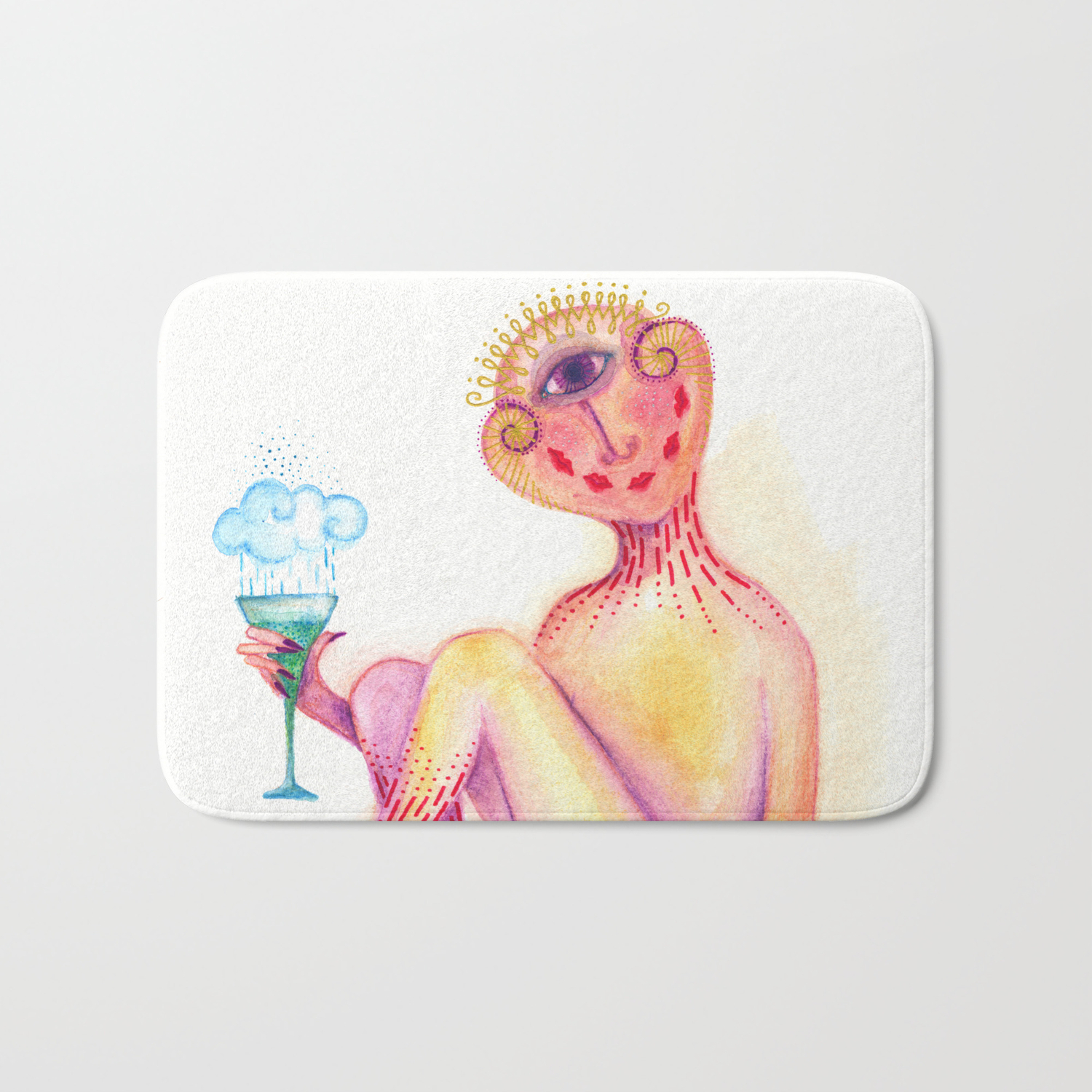 daemon who is much less speachless bath mat by nuanz society6 society6