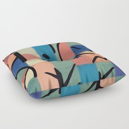 Checked meadow Floor Pillow