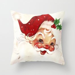 Vintage Santa 4 Throw Pillow