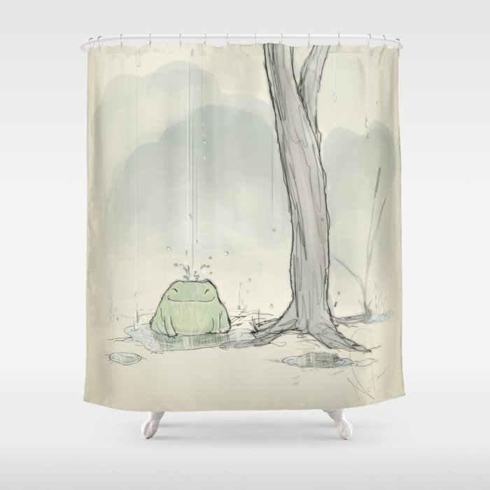The frog under the rain Shower Curtain
