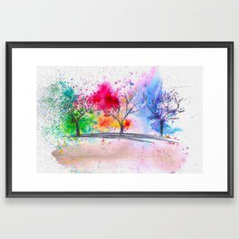 3 seasons Framed Art Print