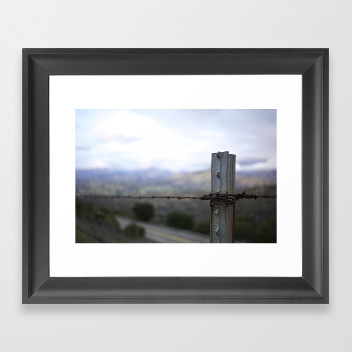 through the wire Framed Art Print