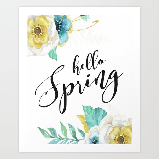 Hello spring Art Print