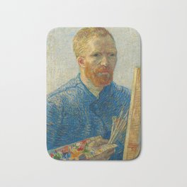 Self-Portrait as a Painter, 1887-1888 by Vincent van Gogh Bath Mat