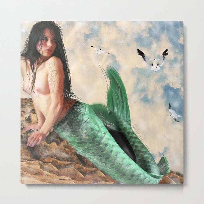 Sea Siren Nude Mermaid Art Metal Print By Tararichelle Society6