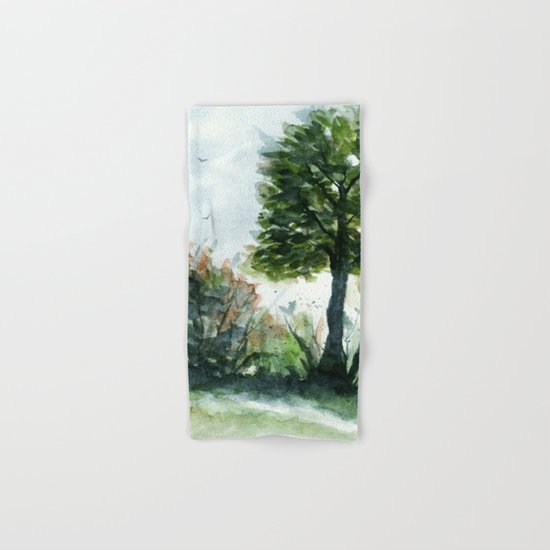 A Lovely Day, Abstract Landscape Art Hand & Bath Towel