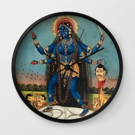 Hindu Destruction Goddess Kali 24 Wall Clock