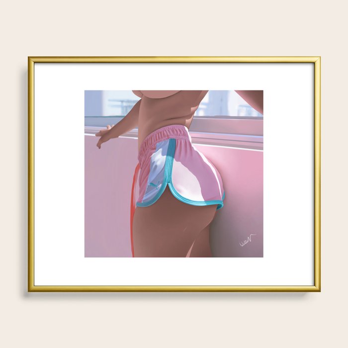 pink ass Framed Art Print
