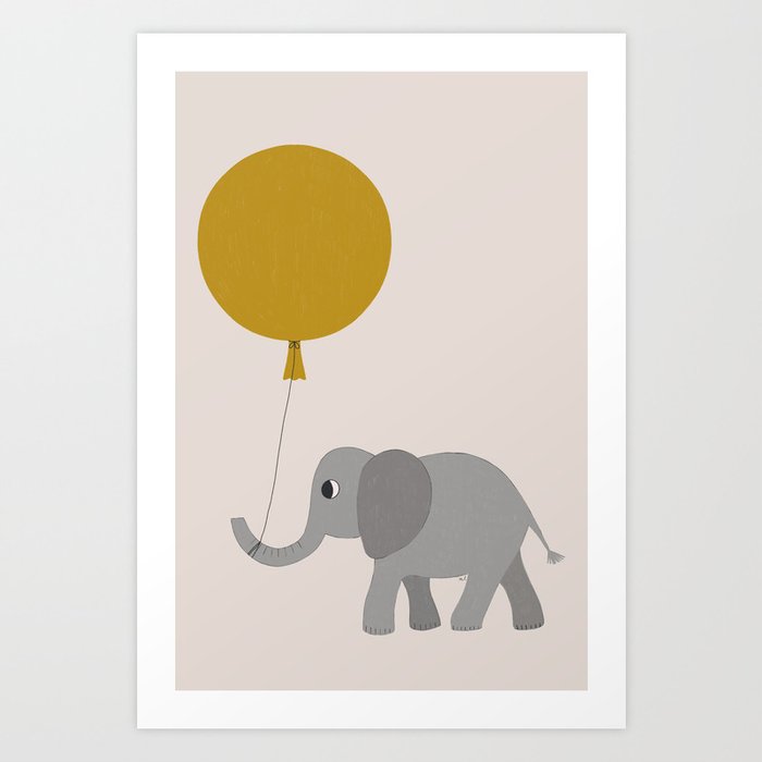 Oliver and the Balloon Art Print