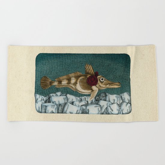 The Ice Fish Cometh Beach Towel