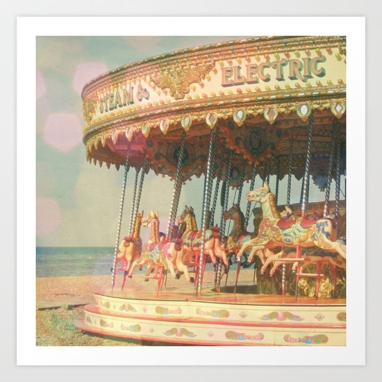 Circling Horses Art Print