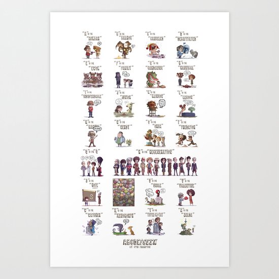 "ABCDEFGeek" Volume 1 Art Print