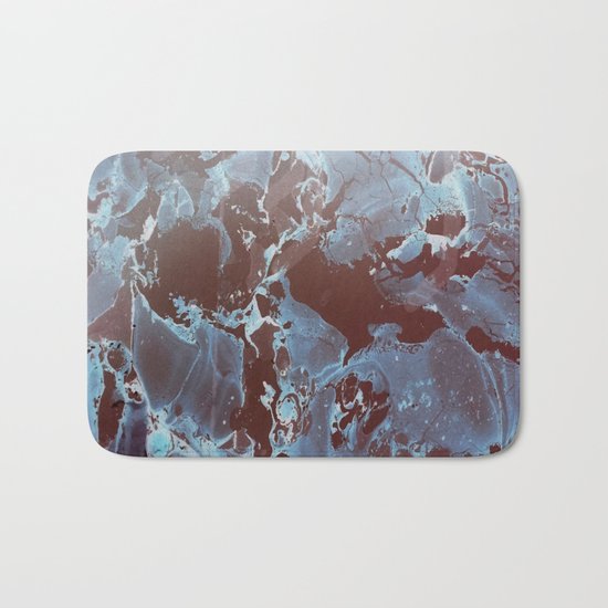 Shadows in Blue and Brown Bath Mat