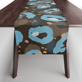 Blue Leopard  Table Runner