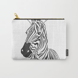 Black and White Zebra Carry-All Pouch