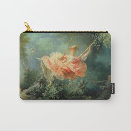The Swing by Jean-Honoré Fragonard Carry-All Pouch | Oil, Rococo, Pink, Woman, Swing, 18Thcentury, Maximalist, Forest, Love, Roccoco 