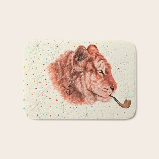 Red Tiger Bath Mat