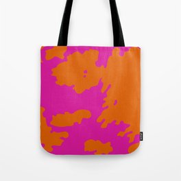 Bold 70s Hot Pink Cowhide Animal Print Tote Bag