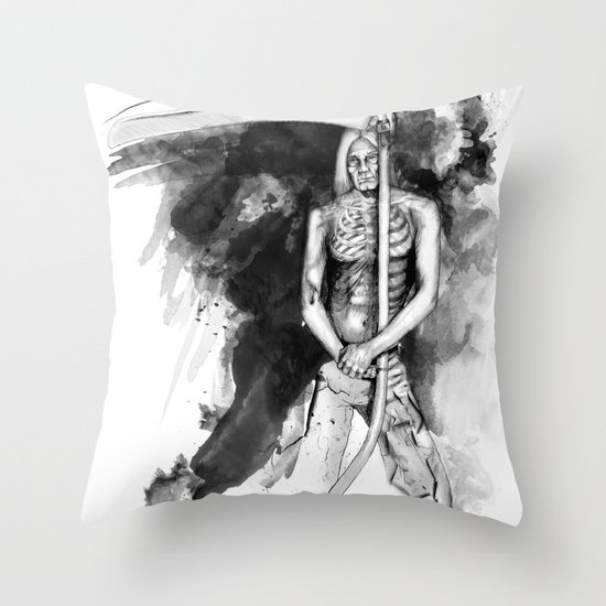 IGGY POP by carographic, Carolyn Mielke Throw Pillow