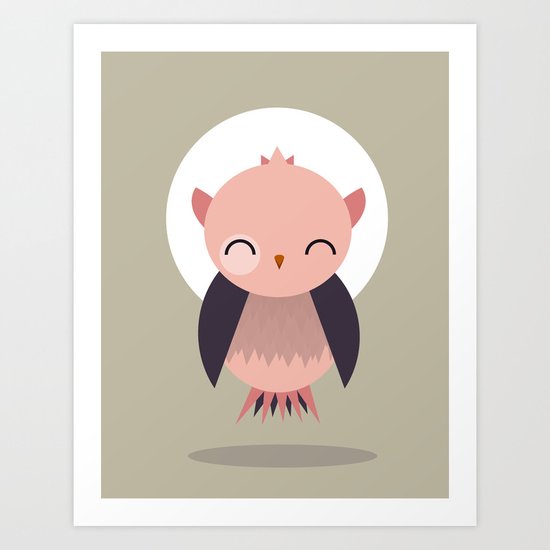 Cute Owl Art Print