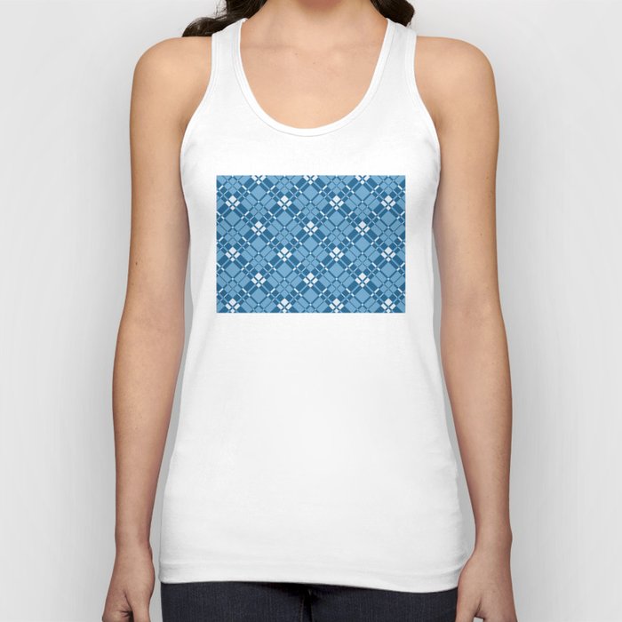 Cobalt blue gingham checked Tank Top
