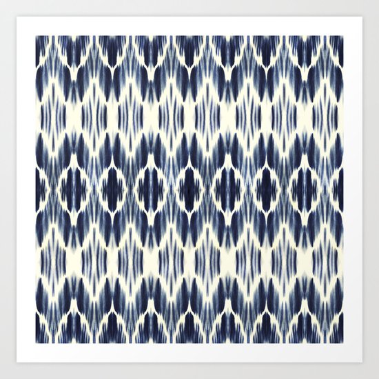 BOHEME INDIGO BLUE Art Print